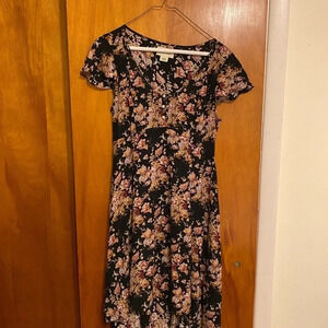 Denim & Supply Ralph Lauren Women Black Floral Casual Dress Size 6
